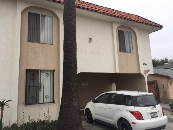 Front of a multifamily property at 4344 Van Dyke in San Diego