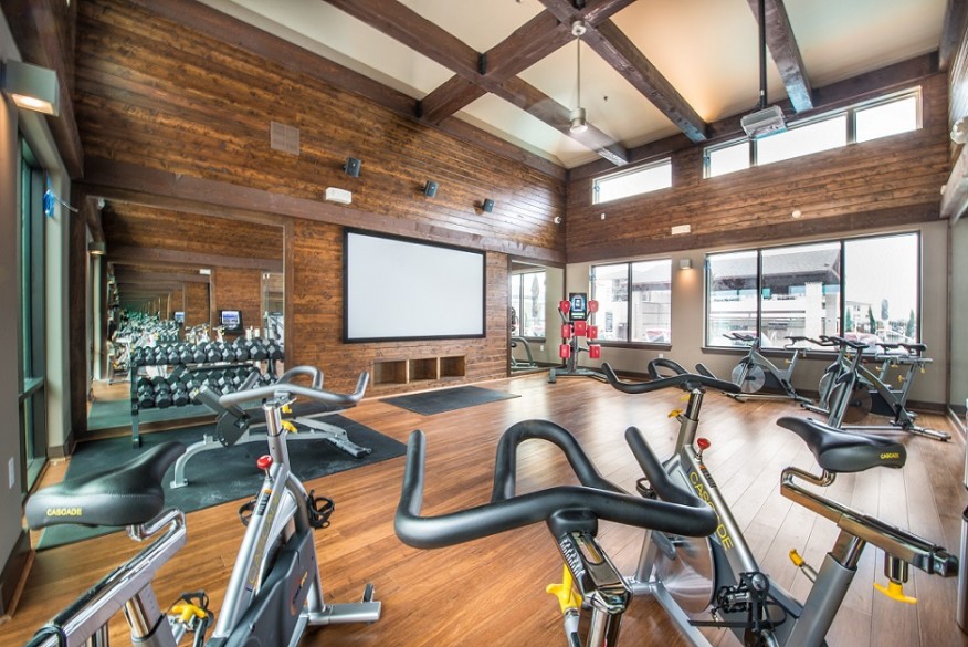 Photo by Phil Phillips Greystar has implemented new equipment and open spaces for classes in its fitness center in Plano, Texas.
