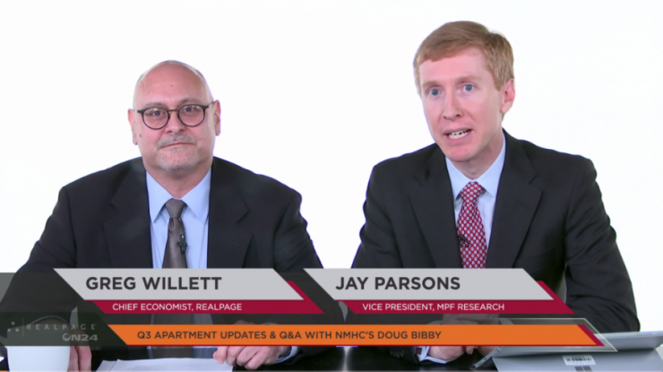 RealPage Chief Economist Greg Willett, MPF Research and Vice President Jay Parsons discuss Strength In Apartment Market